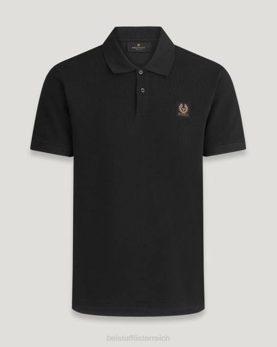 Belstaff Männer Polo PHND207 Kleidung Baumwollpiqué schwarz