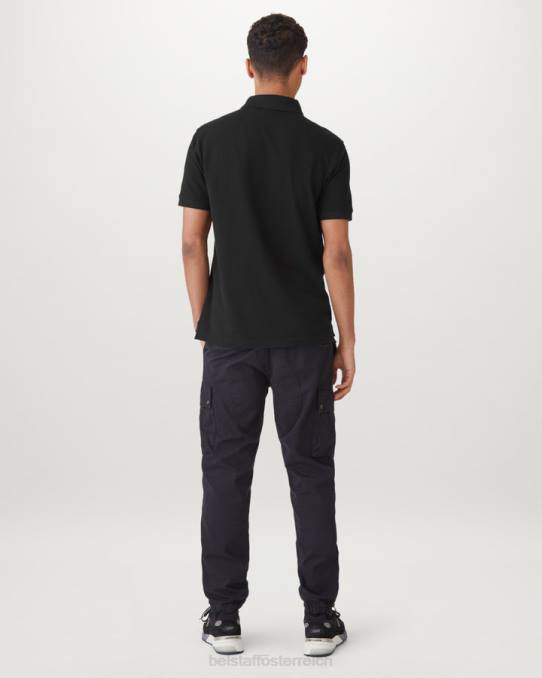 Belstaff Männer Polo PHND207 Kleidung Baumwollpiqué schwarz