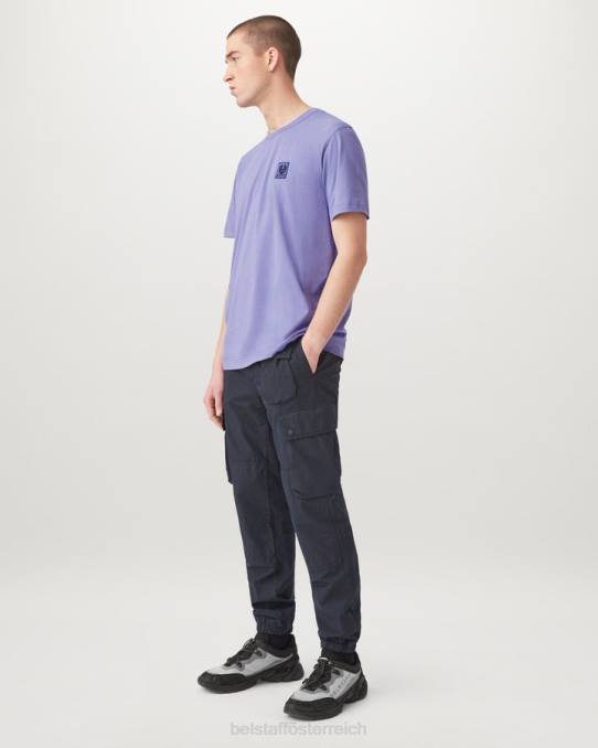 Belstaff Männer T-Shirt PHND173 Kleidung Baumwolljersey lila