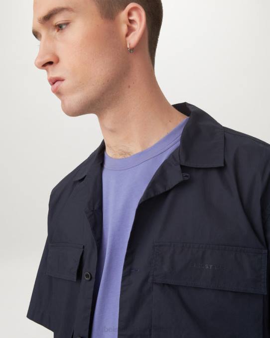 Belstaff Männer T-Shirt PHND173 Kleidung Baumwolljersey lila