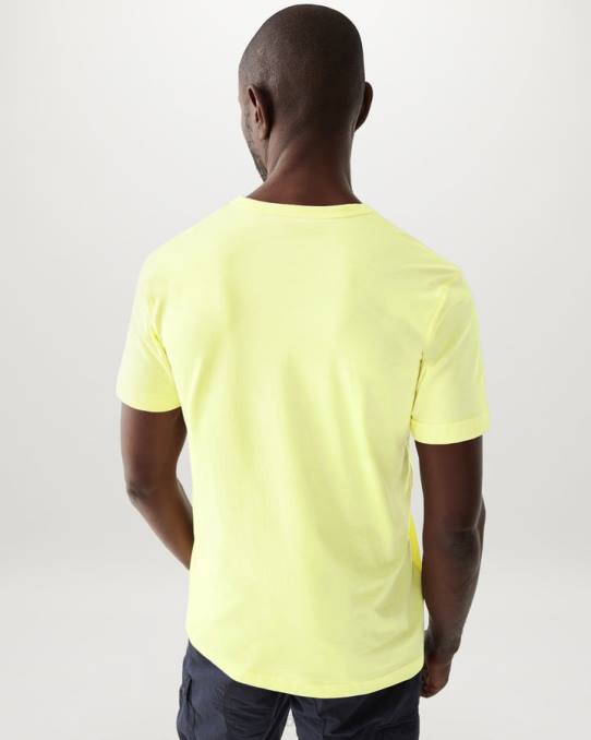 Belstaff Männer T-Shirt PHND174 Kleidung Baumwolljersey zitronengelb