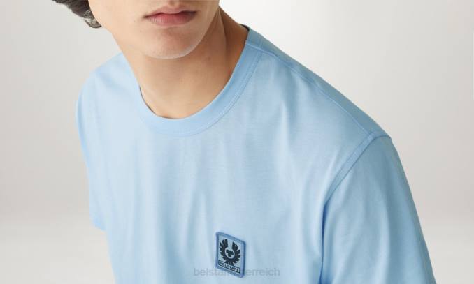 Belstaff Männer T-Shirt PHND179 Kleidung Baumwolljersey himmelblau