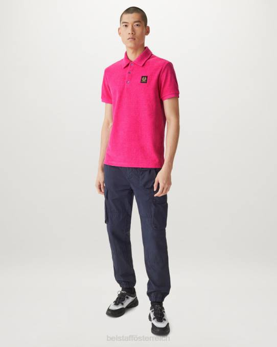 Belstaff Männer Tether-Polo PHND165 Kleidung Frottee fuchsiarosa