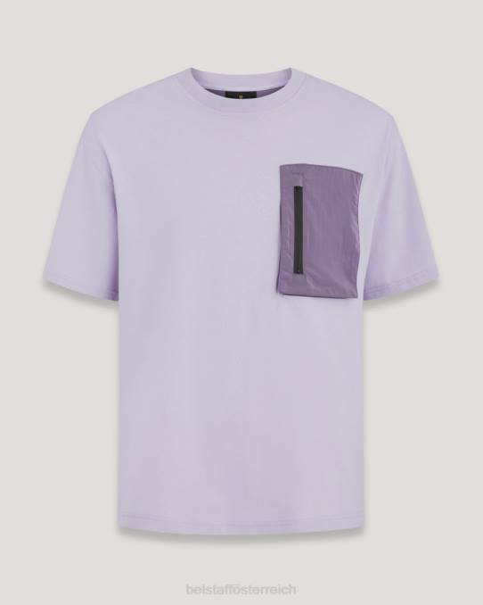 Belstaff Männer strenges T-Shirt PHND161 Kleidung Baumwolljersey violett