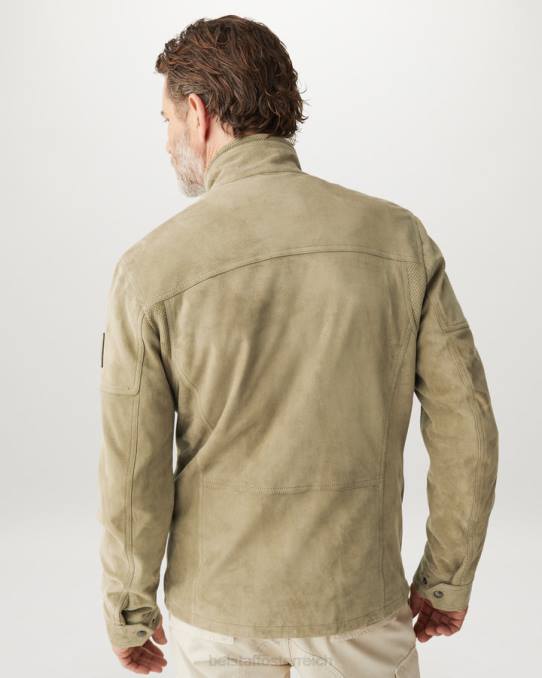 Belstaff Männer Diese Jacke PHND10 Kleidung Wildleder-Aloe