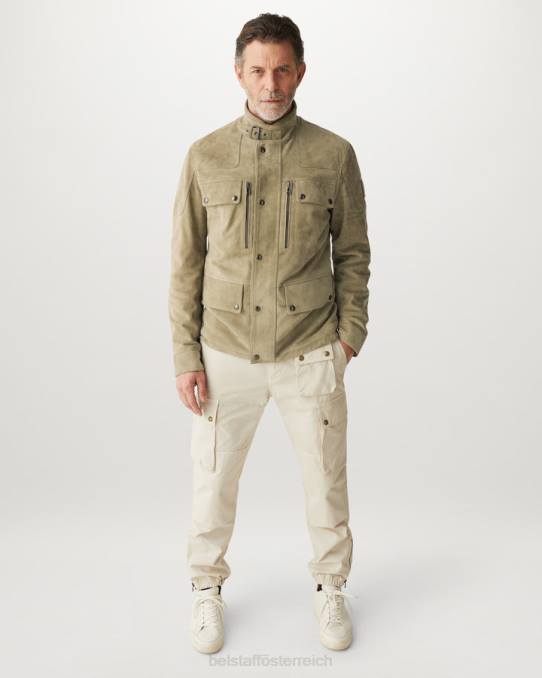 Belstaff Männer Diese Jacke PHND10 Kleidung Wildleder-Aloe