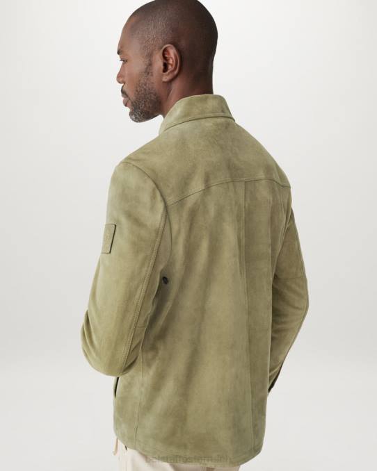 Belstaff Männer Tour-Overshirt PHND6 Kleidung Wildleder-Aloe