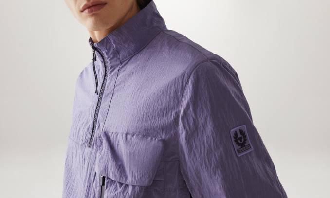 Belstaff Männer Rampenjacke PHND74 Kleidung schimmerndes Muschelviolett