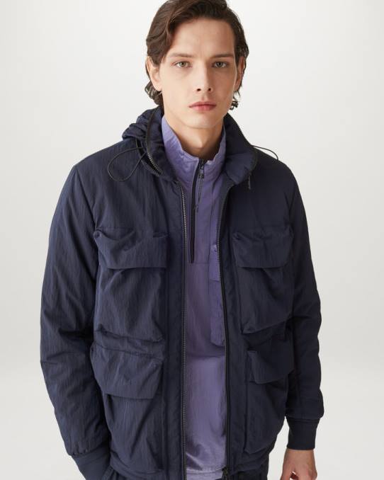 Belstaff Männer Rampenjacke PHND74 Kleidung schimmerndes Muschelviolett