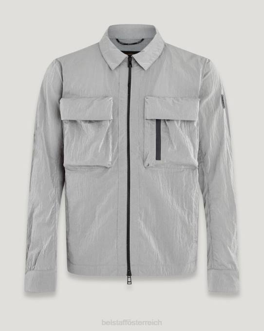 Belstaff Männer Rift-Überhemd PHND85 Kleidung schimmernde Muschel altsilber