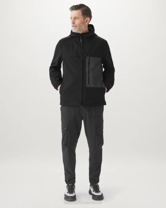 Belstaff Männer Schlagjacke PHND70 Kleidung Softshell schwarz