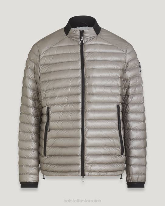 Belstaff Männer Flugzeugzellenjacke PHND45 Kleidung Ultraleichtes Daunensilber