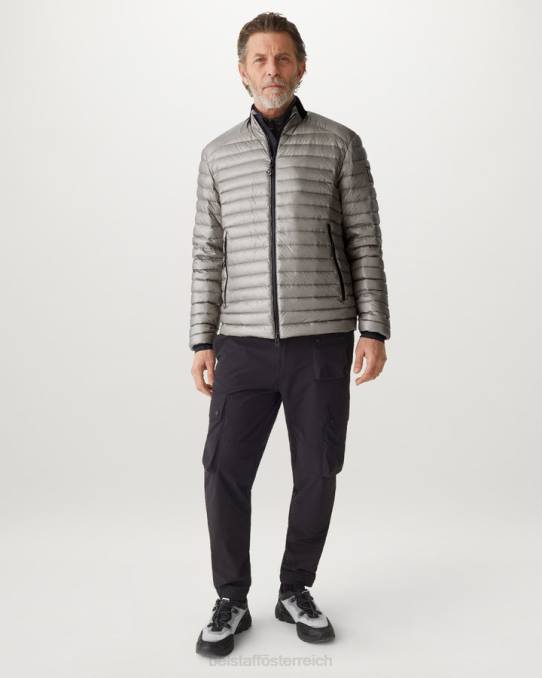 Belstaff Männer Flugzeugzellenjacke PHND45 Kleidung Ultraleichtes Daunensilber
