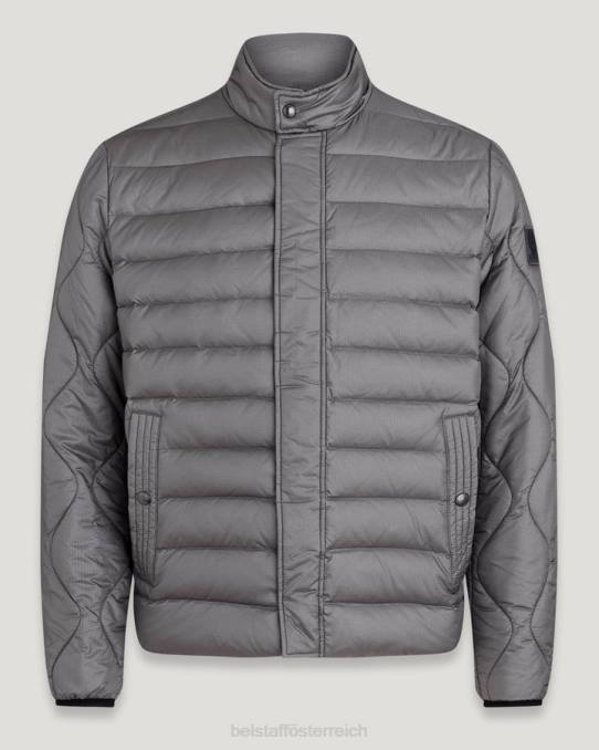 Belstaff Männer Isoliermantel PHND57 Kleidung Daunengefülltes Ripstop-Granitgrau