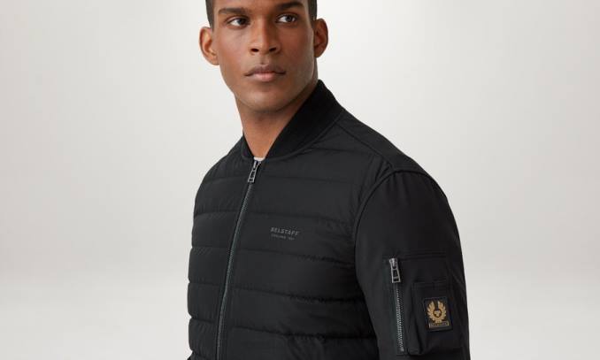 Belstaff Männer Manteljacke PHND55 Kleidung Softshell-Hybrid schwarz
