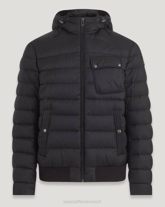 Belstaff Männer Stromlinienjacke PHND61 Kleidung Daunengefülltes Nylon schwarz