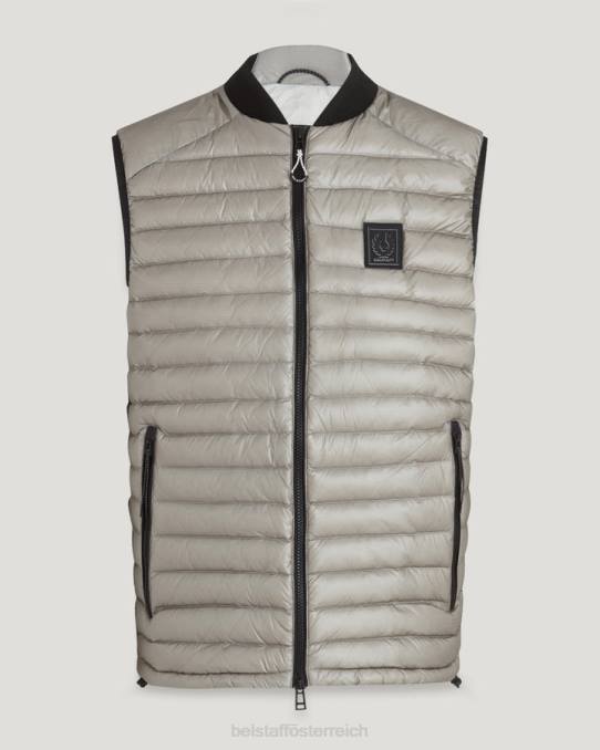 Belstaff Männer Flugzeugweste PHND107 Kleidung Ultraleichtes Daunensilber