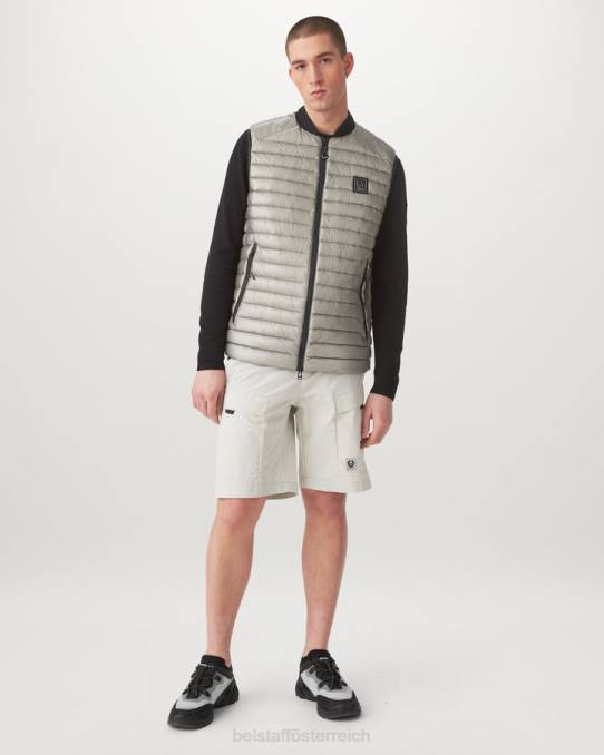 Belstaff Männer Flugzeugweste PHND107 Kleidung Ultraleichtes Daunensilber