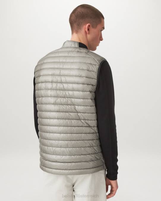 Belstaff Männer Flugzeugweste PHND107 Kleidung Ultraleichtes Daunensilber