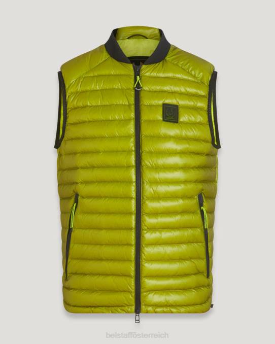 Belstaff Männer Flugzeugweste PHND111 Kleidung Ultraleichte Daune in Neongelb