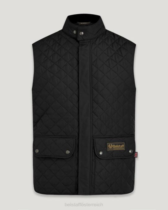 Belstaff Männer Weste PHND113 Kleidung gestepptes recyceltes Polyester schwarz