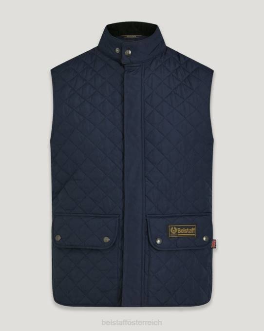 Belstaff Männer Weste PHND115 Kleidung gestepptes recyceltes Polyester, dunkelmarineblau