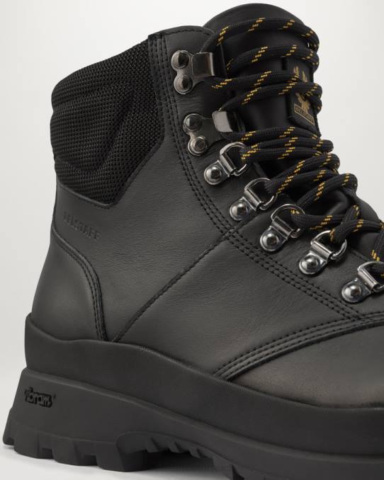 Belstaff Männer Kletter-Wanderschuhe PHND340 Schuh Kalbsleder schwarz